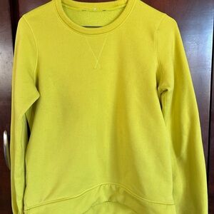 Lululemon keep is cozy bright Yellow green Sweatshirt size 6